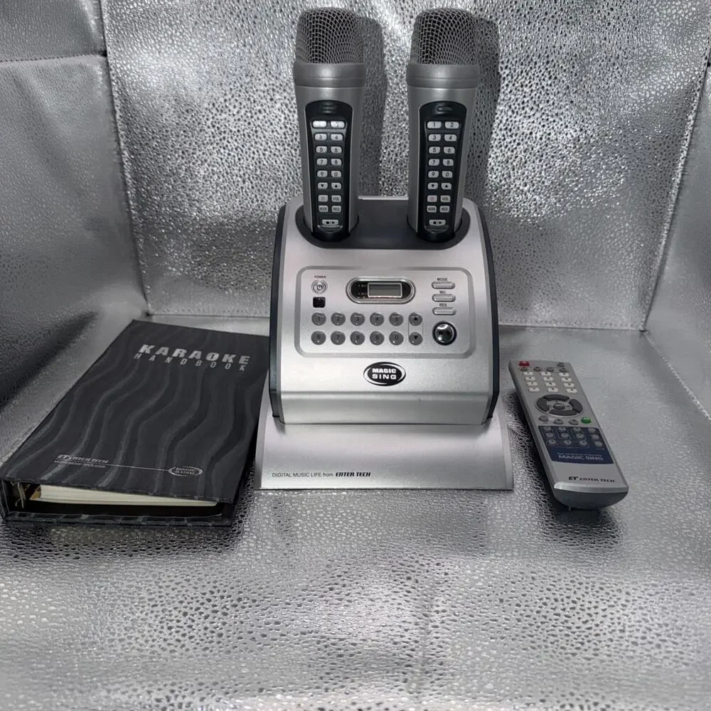 Magic Sing New Generation Of Karaoke w/ 2 Microphones & Songs Book